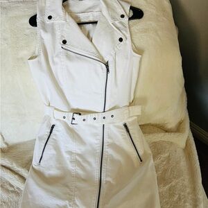 H&M White denim dress